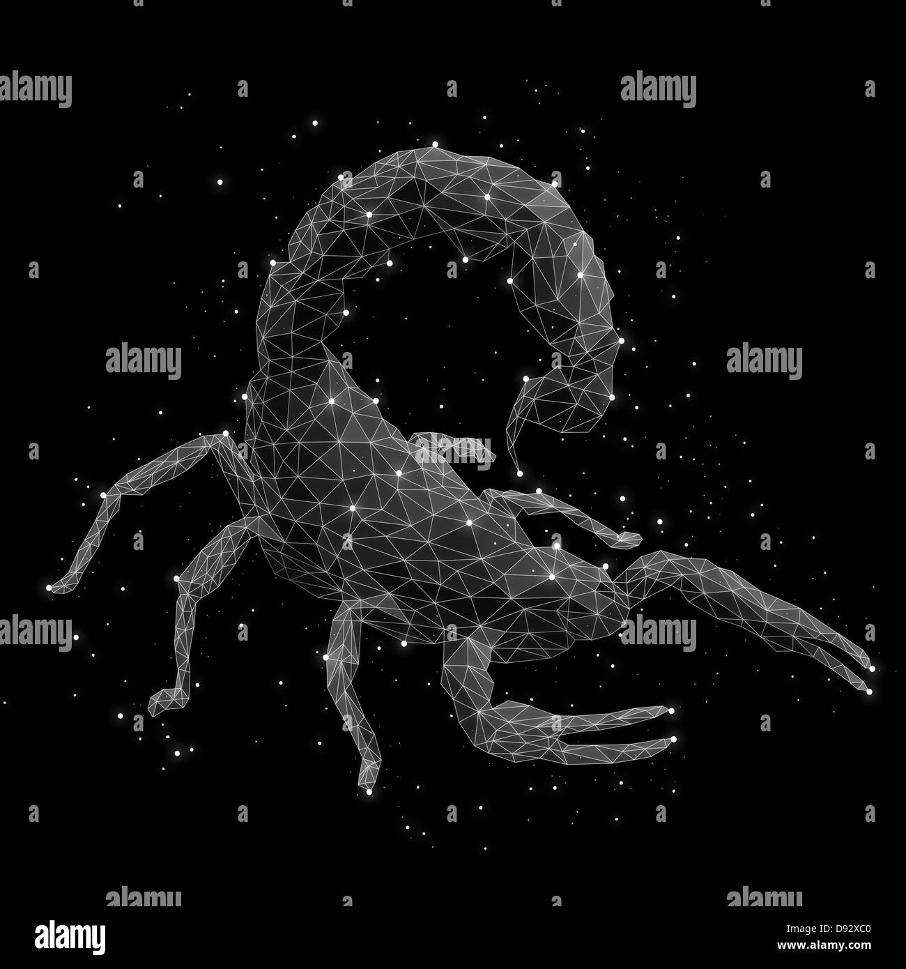 The constellation of Scorpion Stock Photo