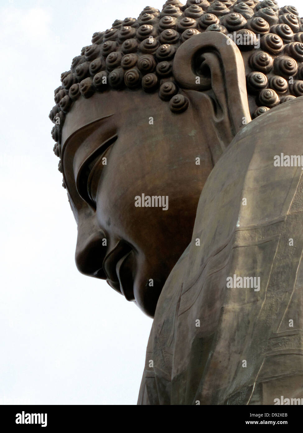 The Big Buddha statue in the Po Lin Monastery, Lantau Island, Hong Kong Stock Photo
