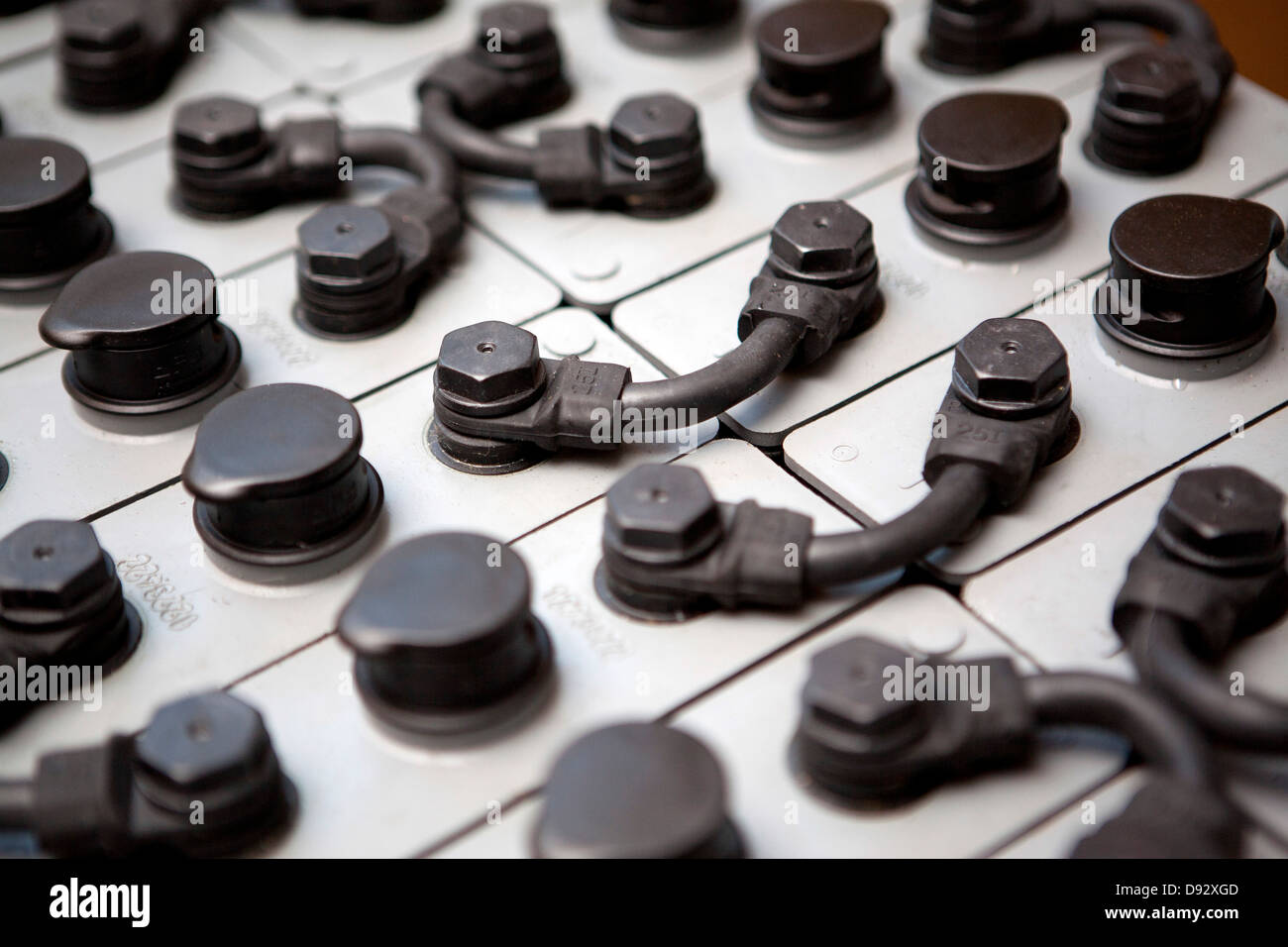 A battery used in solar powered energy Stock Photo