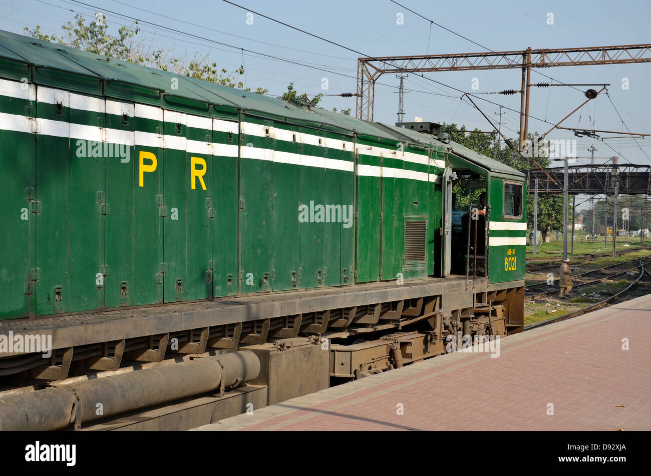 Pakistan Railways diesel electric engine parked at Lahore