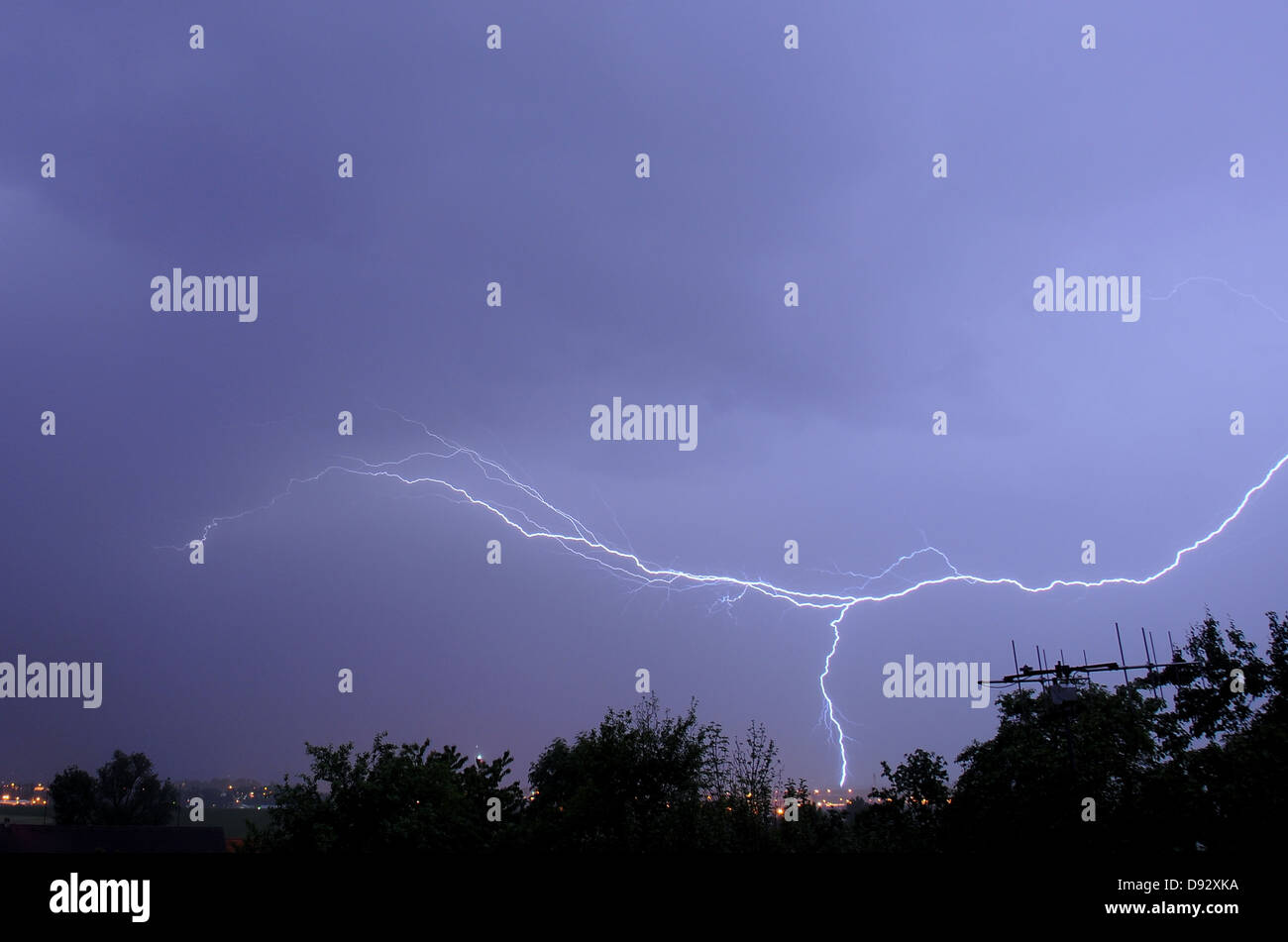 Thunderstorms, Lightning Discharges Stock Photo - Alamy