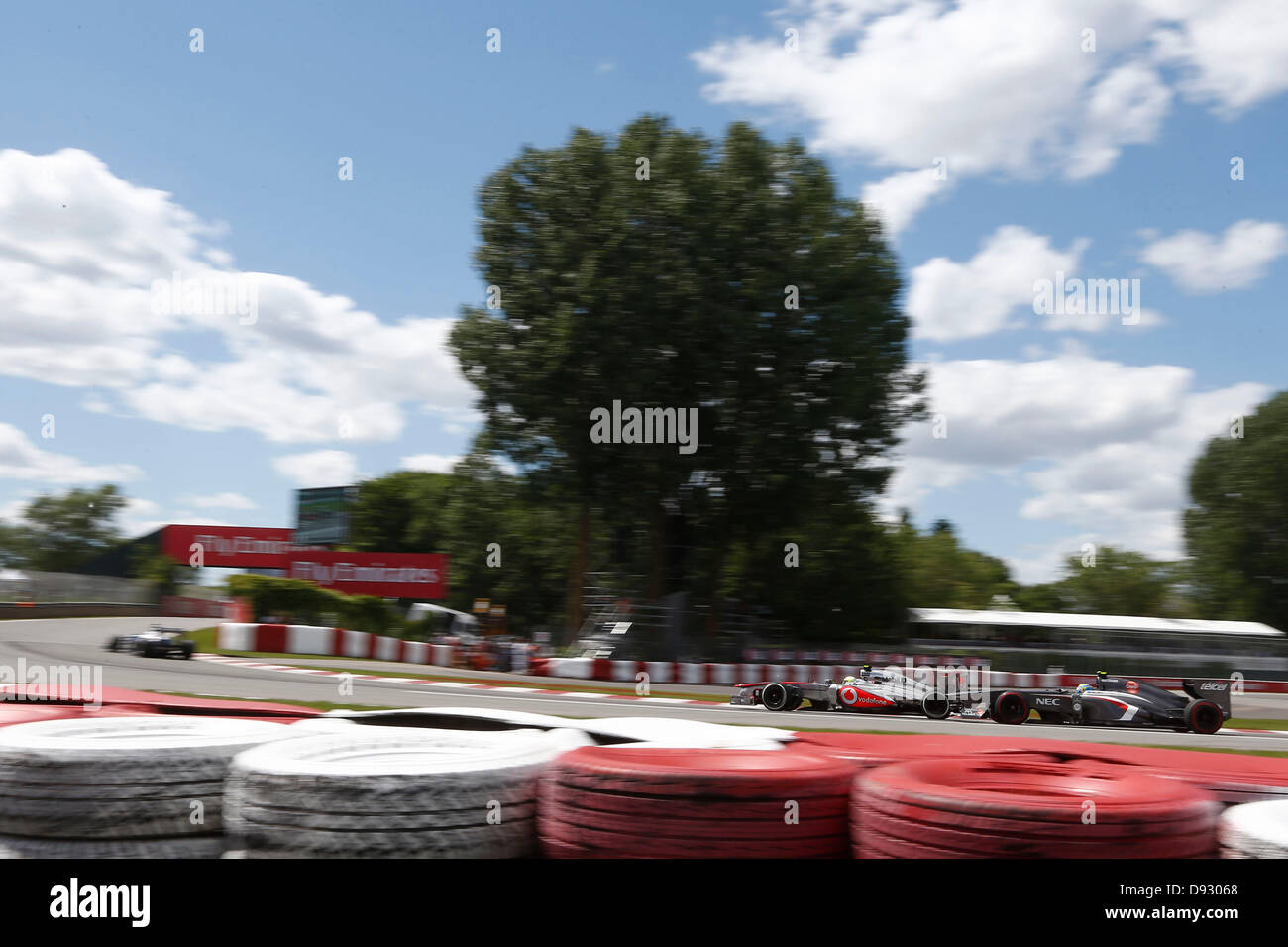 Montreal, Canada. 9th June 2013. Motorsports: FIA Formula One World Championship 2013, Grand Prix of Canada,   #6 Sergio Perez (MEX, Vodafone McLaren Mercedes), #12 Esteban Gutierrez (MEX, Sauber F1 Team), Credit:  dpa picture alliance/Alamy Live News Stock Photo