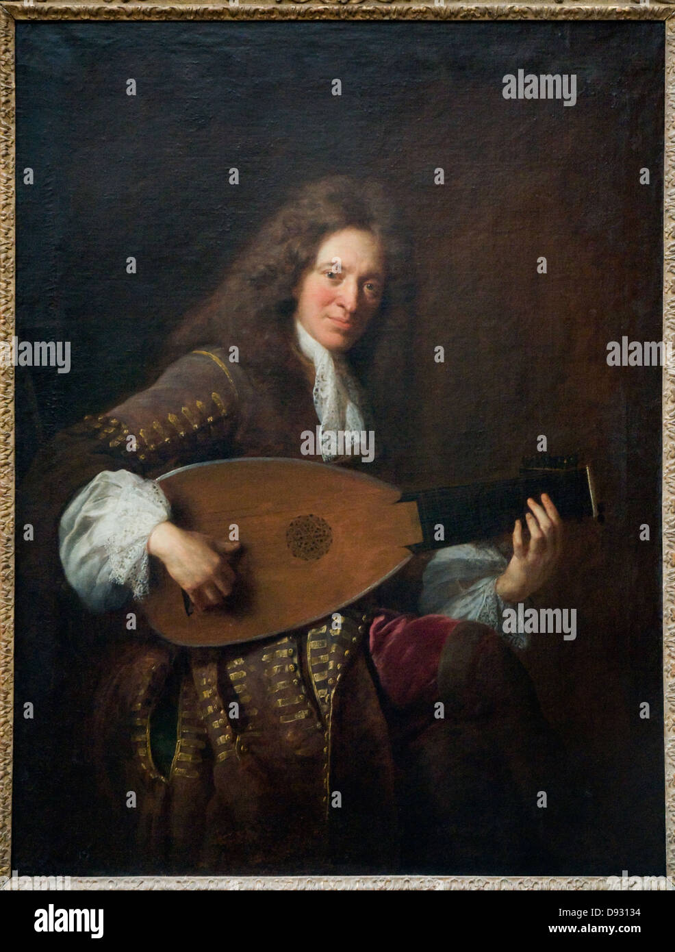 François de Troy Charles Mouton 1690 Luth Stock Photo