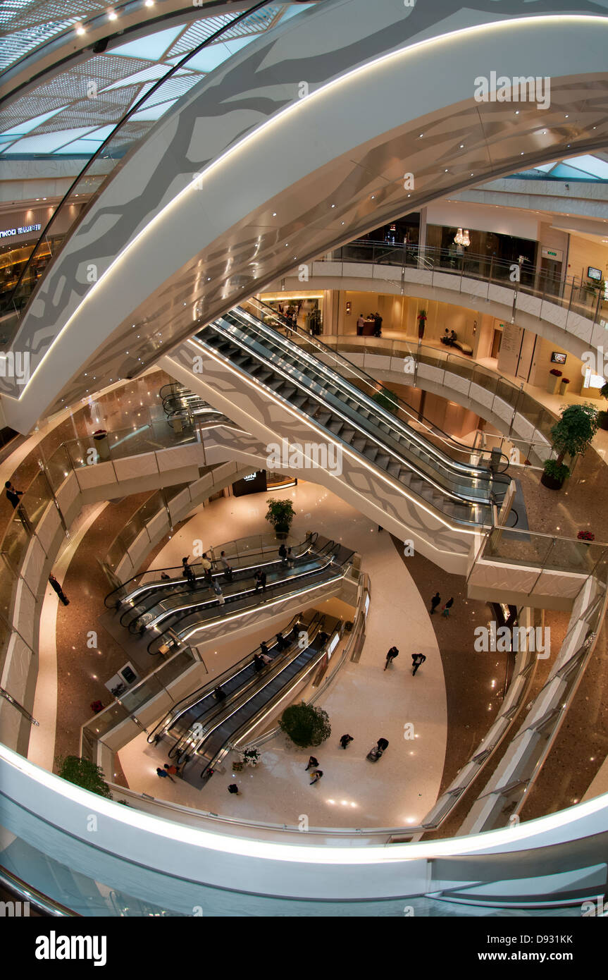 Interior Of A New Modern Chinese Shopping Mall Shanghai China Stock Photo Alamy