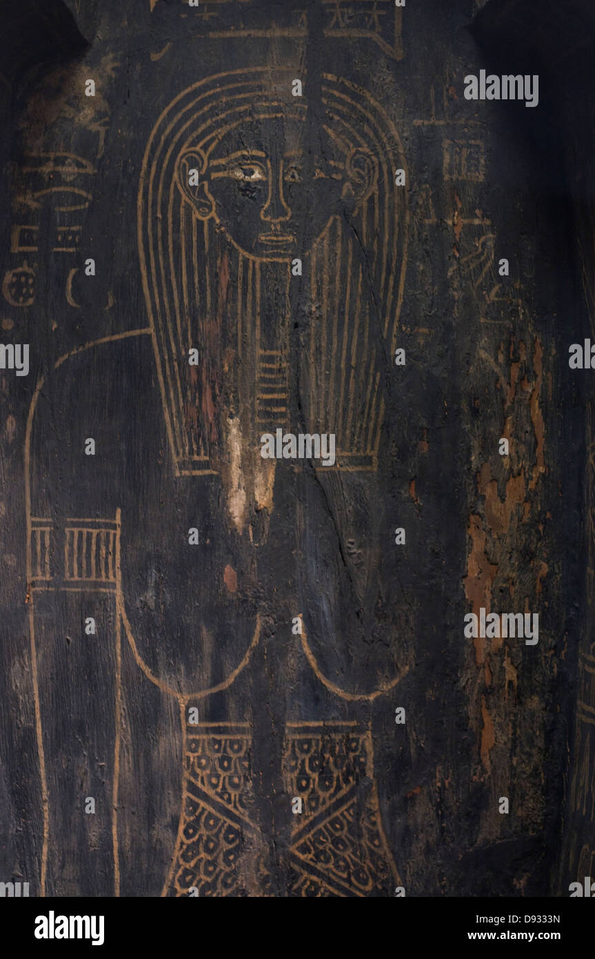 Coffin of Padiouf, priest of Amun Around 750 - 650 BC Louvre Museum Stock Photo