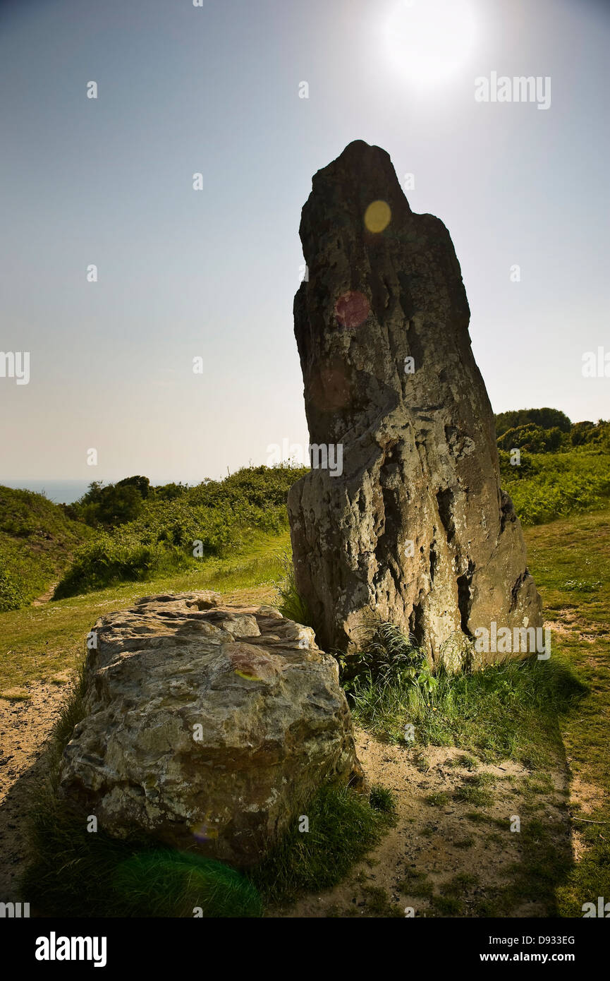 The Long Stone of Mottistone, Isle of Wight, UK Stock Photo Alamy