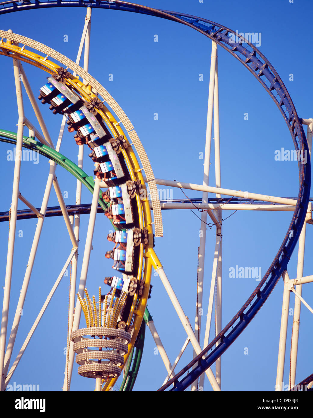 People at roller coaster Stock Photo - Alamy