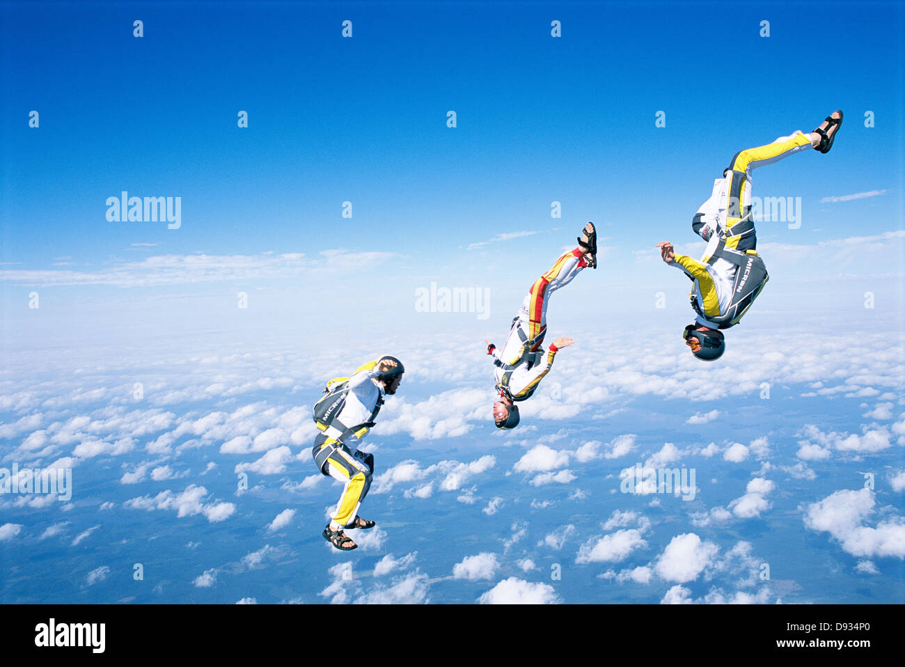 Parachute jumpers, Stockholm, Sweden Stock Photo - Alamy