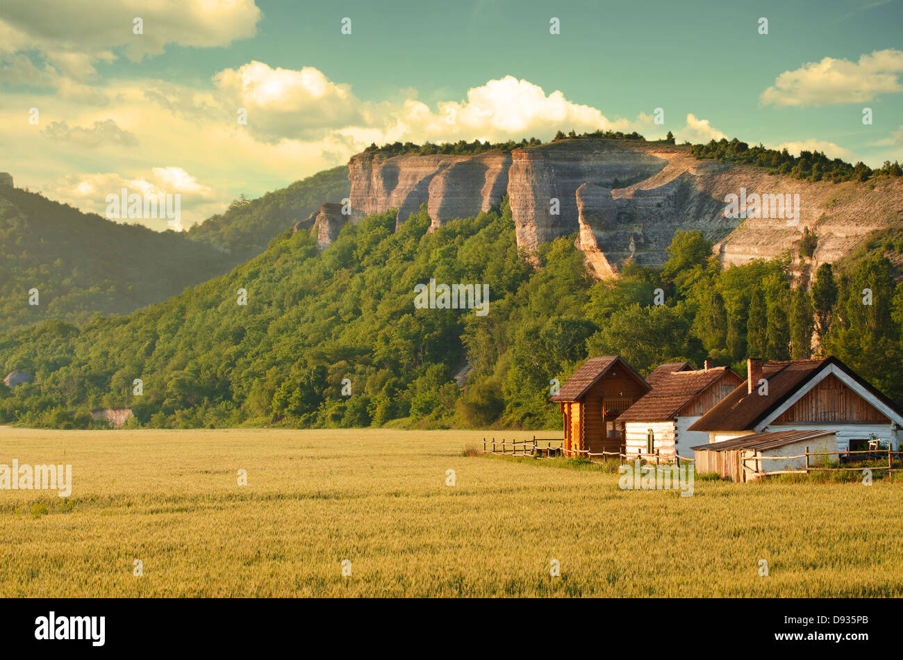 Blue house farm hires stock photography and images Alamy