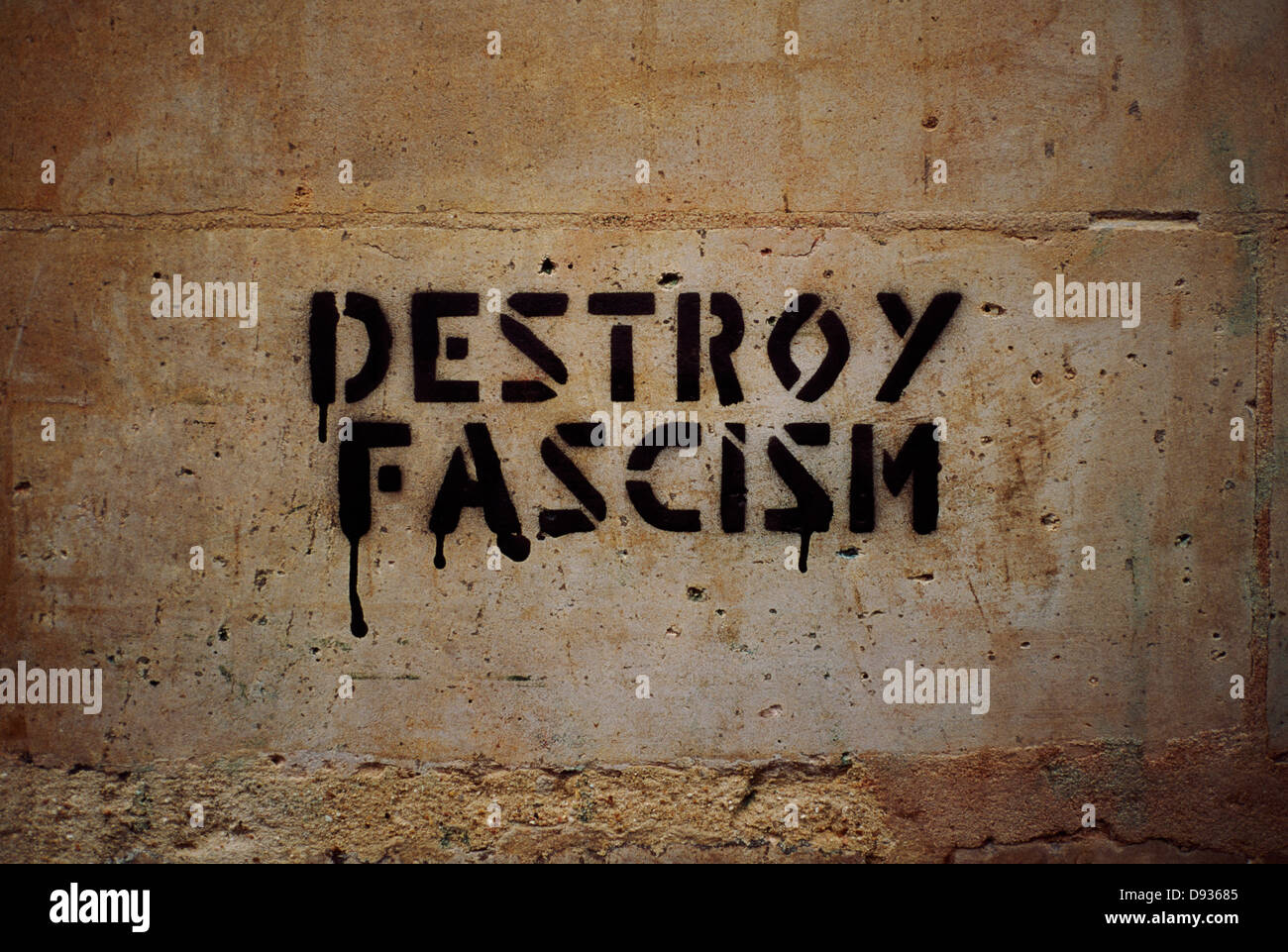 A message written on a wall Stock Photo Alamy