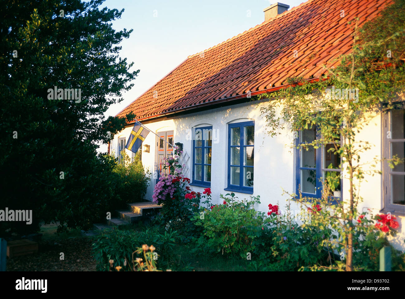 Skanelanga (a typical house type in Skane, Sweden Stock Photo - Alamy