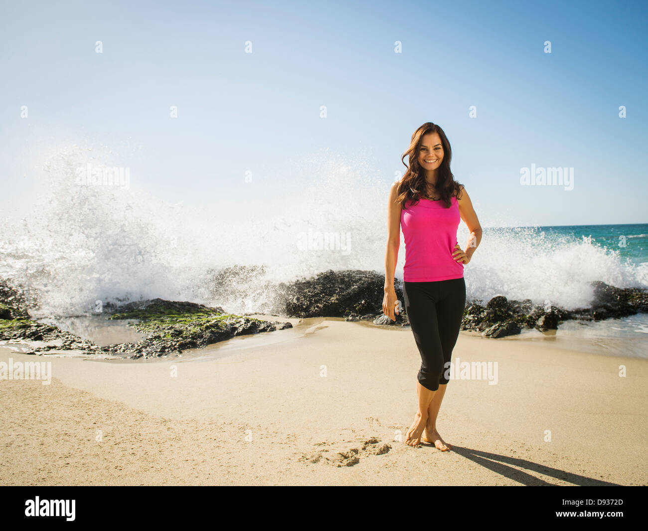 Mixed race woman beach hi-res stock photography and images - Alamy