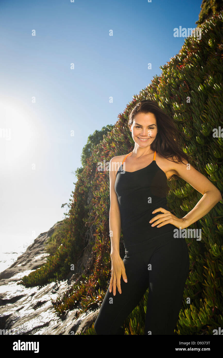 Mixed race woman beach hi-res stock photography and images - Alamy