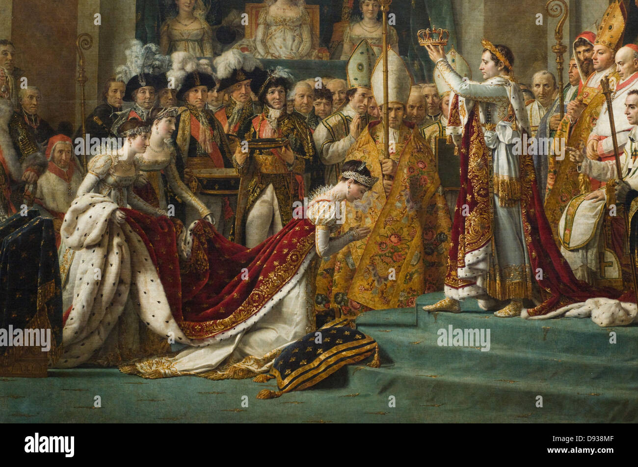 Jacques-Louis David Le Sacre de Napoléon - The Coronation of Napoleon retail 1805 - 1807 XIX th Century French school Louvre Mus Stock Photo