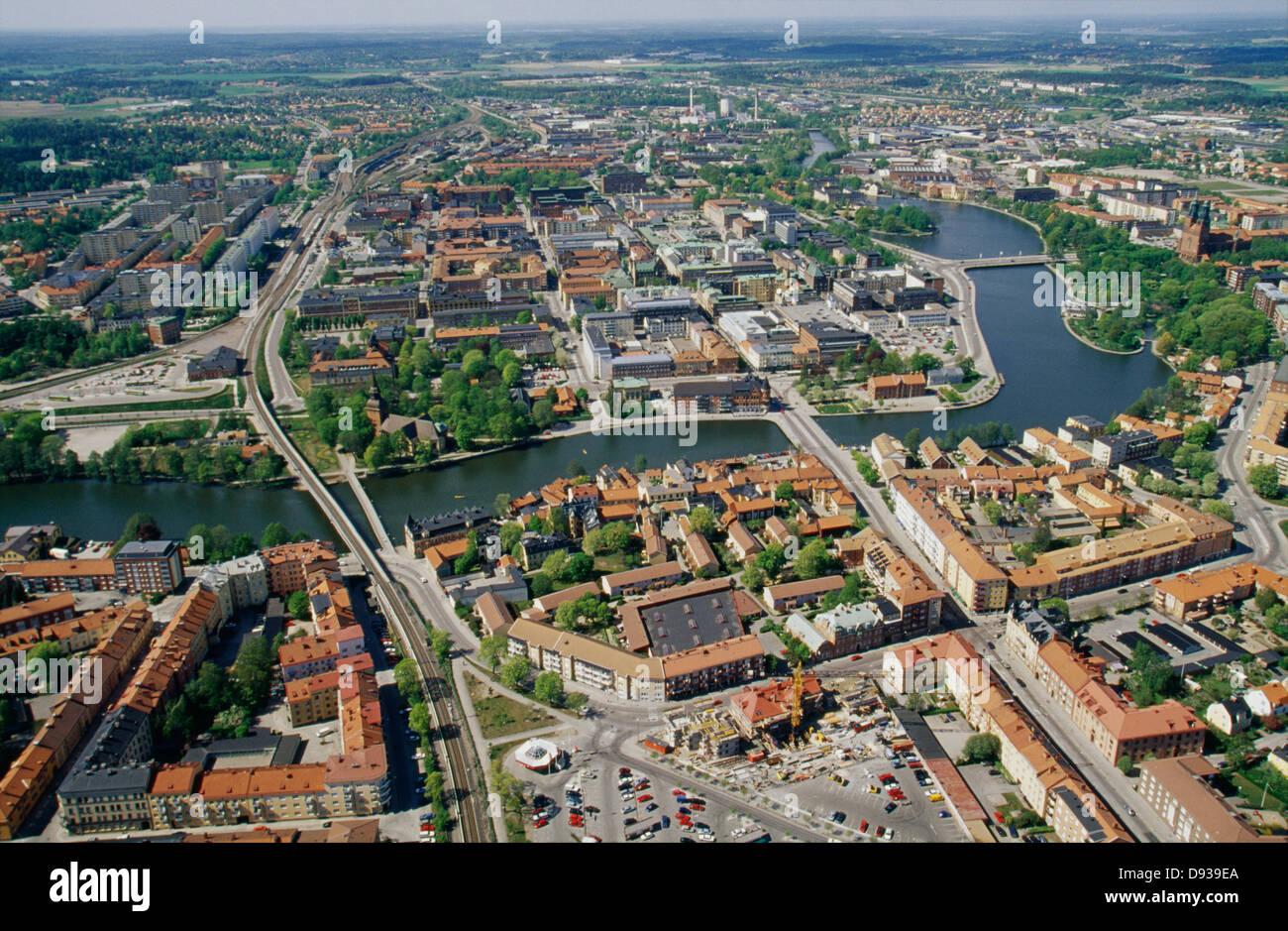 Aerial view of city Stock Photo - Alamy