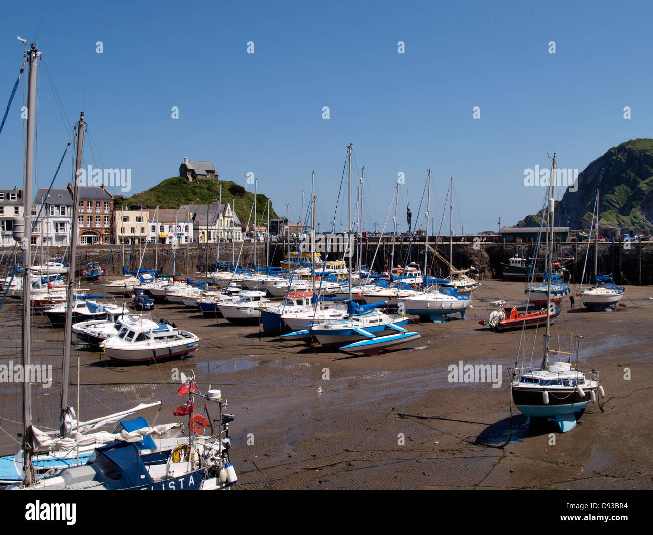Harbour at low tide, Devon, UK 2013 Stock Photo Alamy