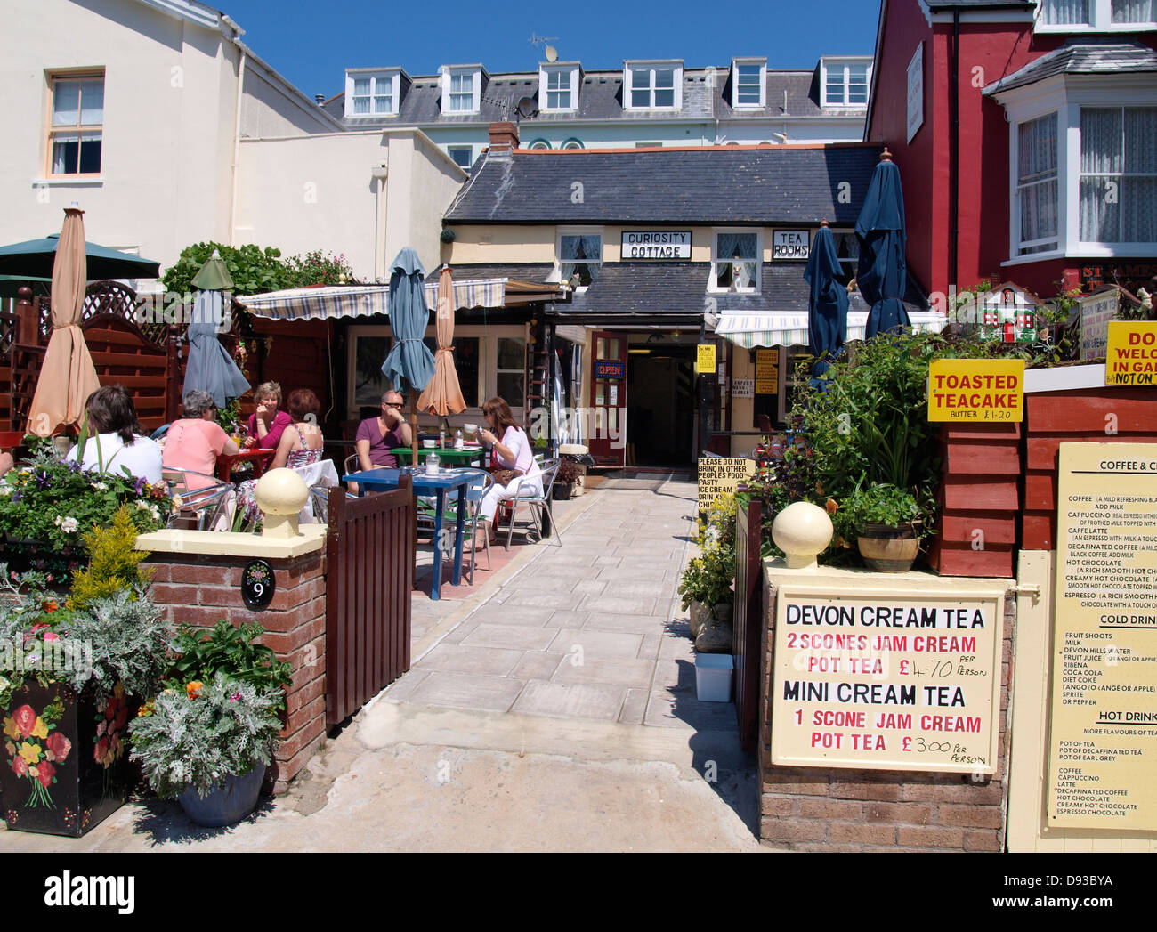 Curiosity Cottage Tea Rooms, Devon, UK 2013 Stock Photo Alamy