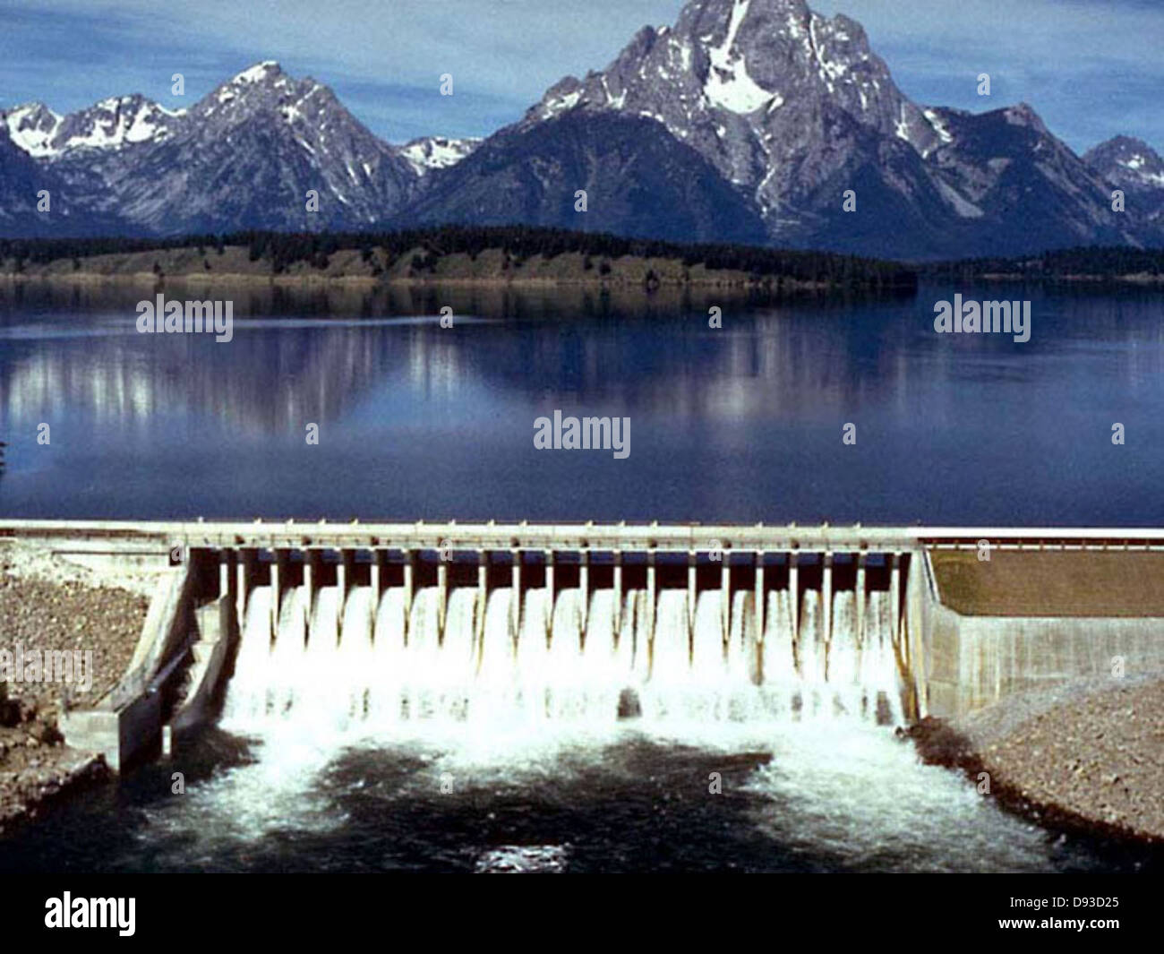 Jackson Lake Dam (2 Stock Photo Alamy