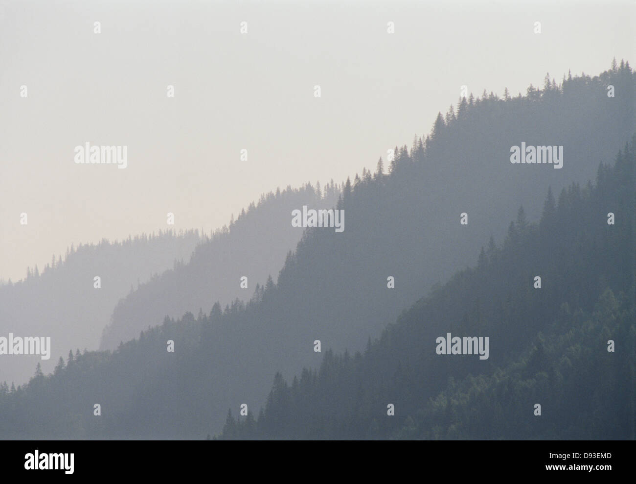 View of mountain ranges Stock Photo