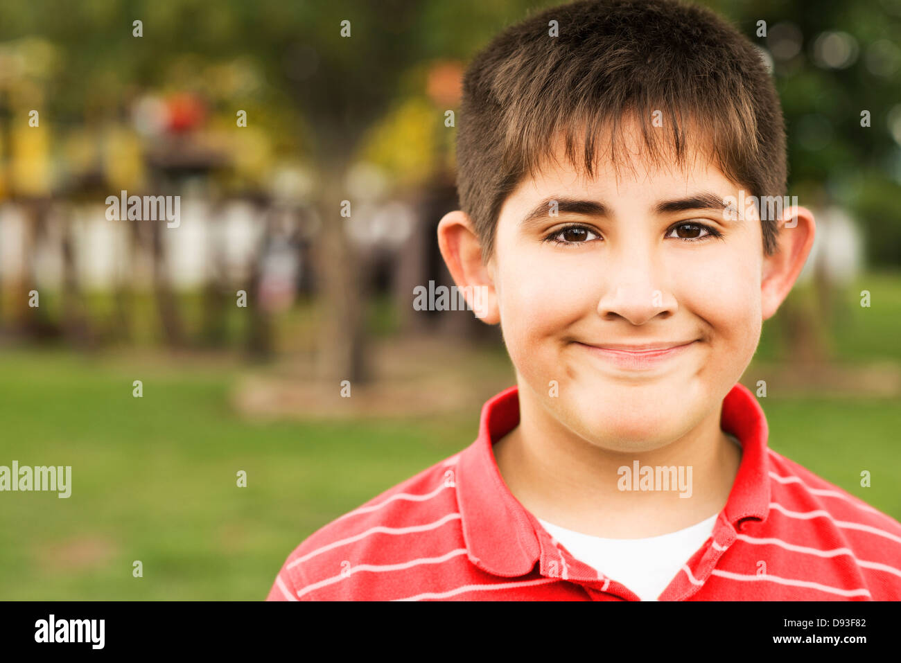 Hispanic boy smiling Stock Photo