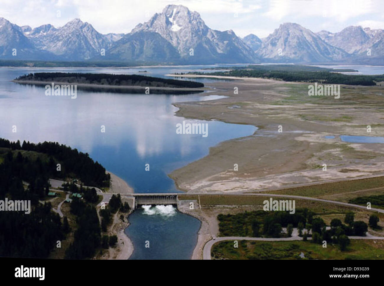 Jackson Lake Dam Stock Photo Alamy