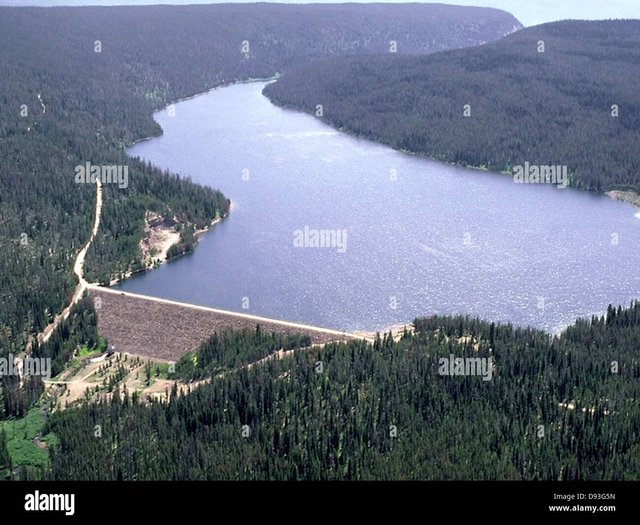Grassy Lake Dam Stock Photo Alamy