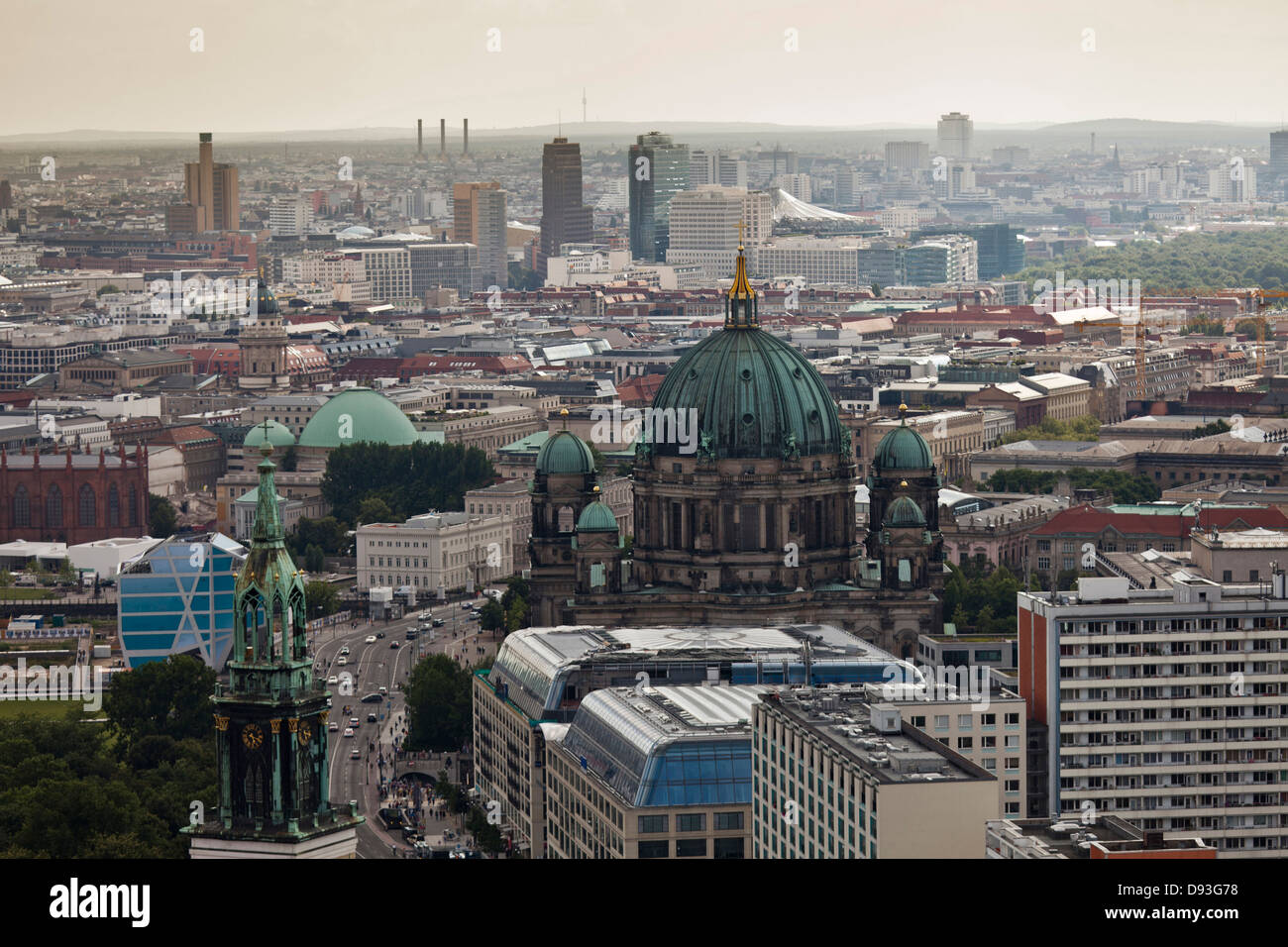 Ornate dome in cityscape, Berlin, Germany Stock Photo