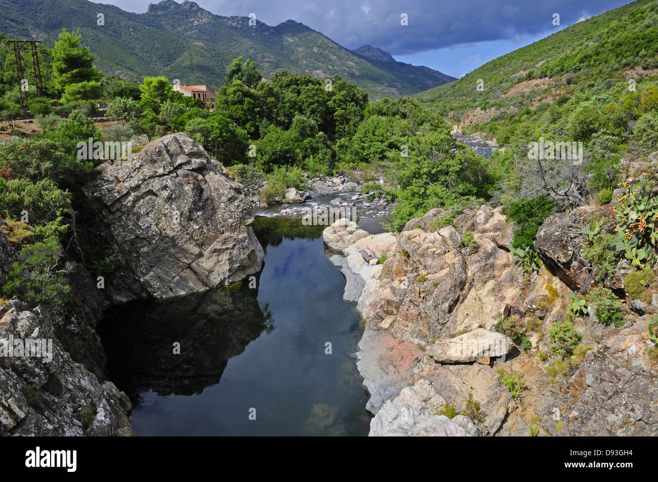 Vallee du Fango, Filosorma Region, Haute-Corse, Corsica, France Stock ...