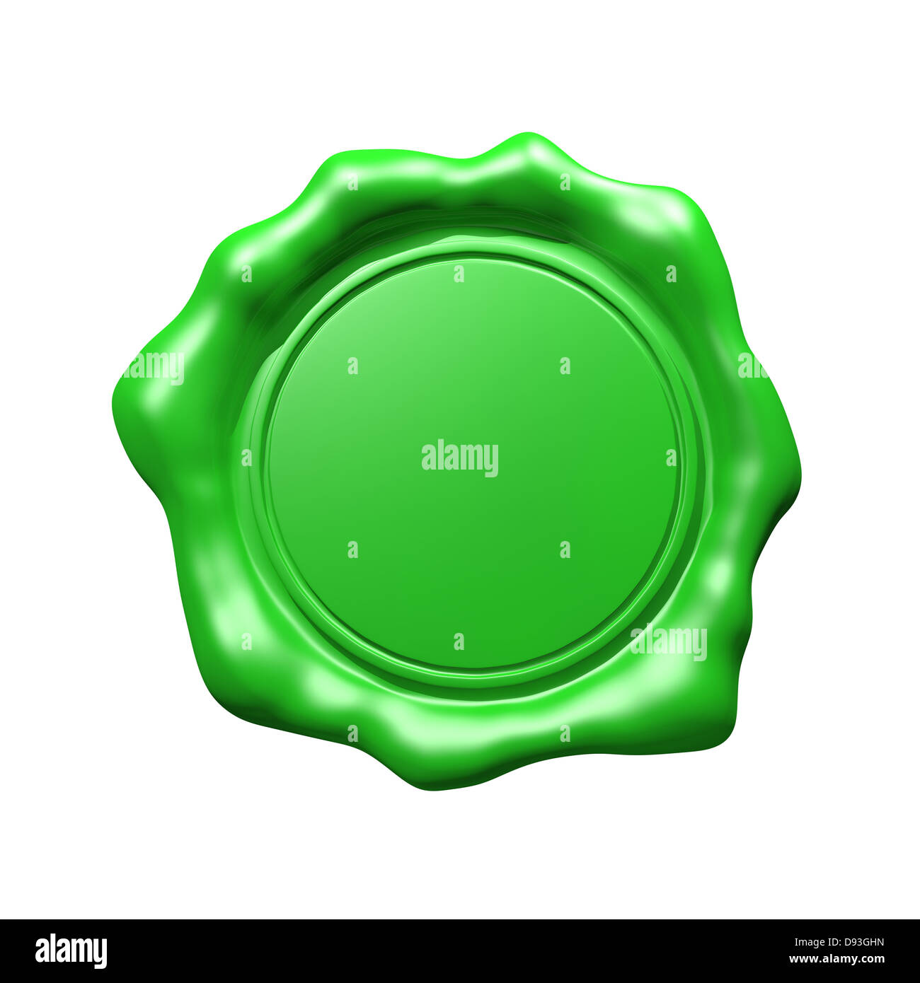 Green Wax Seal Isolated Stock Photo Alamy
