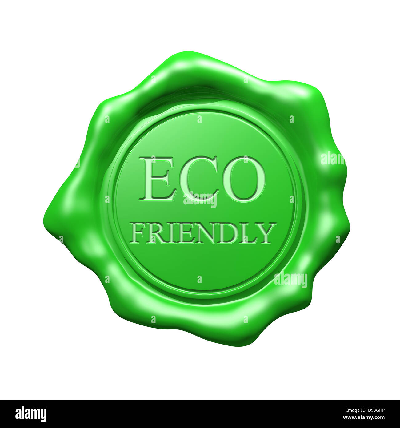 Green Wax Seal Eco Friendly Stock Photo Alamy