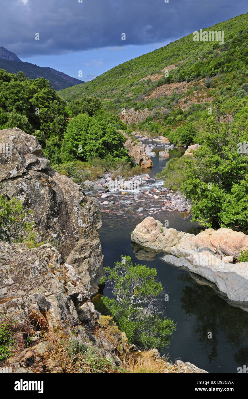 Vallee du Fango, Filosorma Region, Haute-Corse, Corsica, France Stock ...