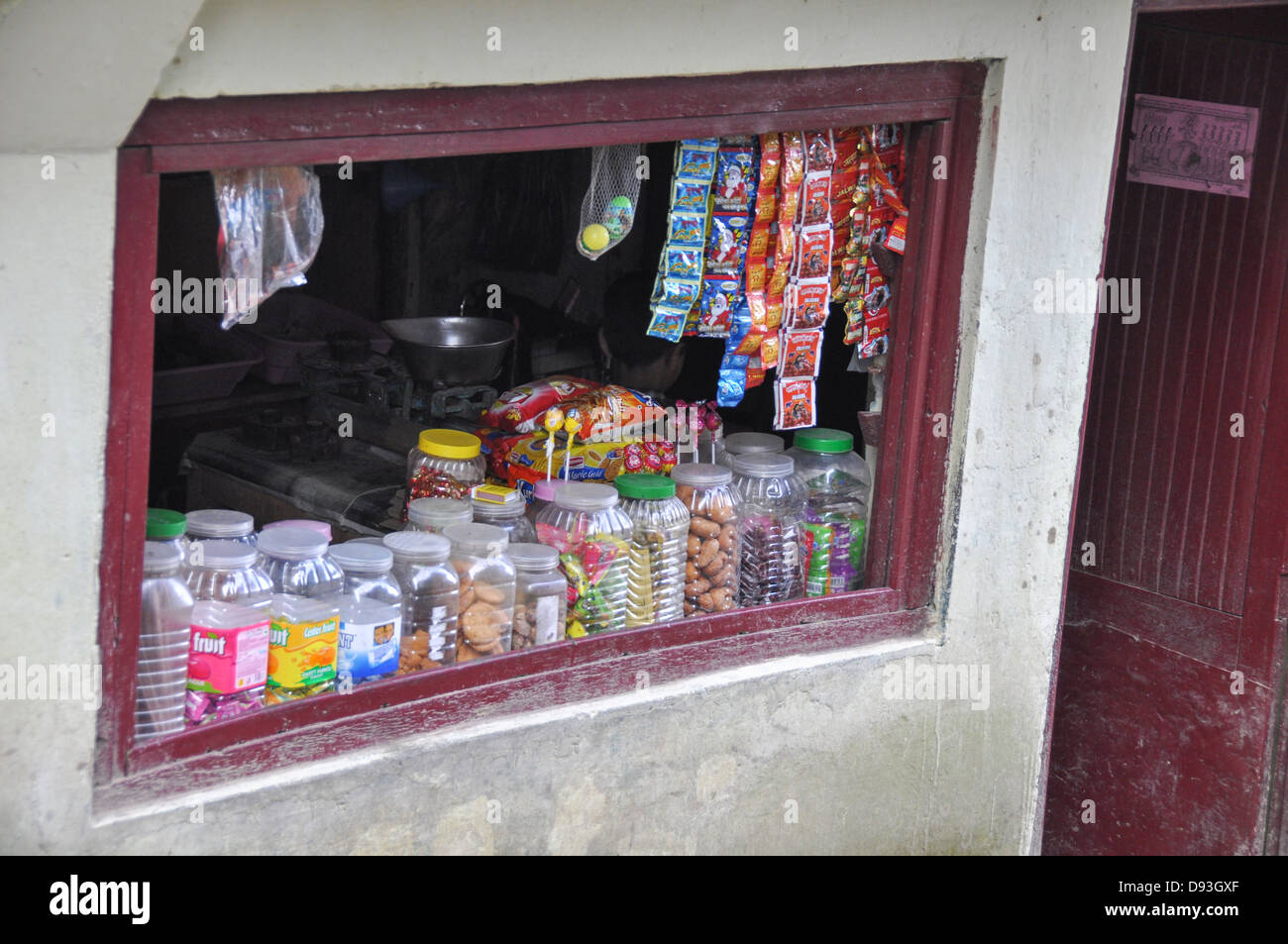 Darjeeling, West Bengal, Grocery store Stock Photo