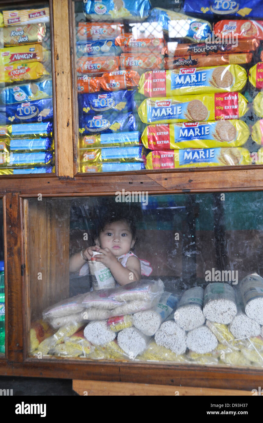 Darjeeling, West Bengal, Grocery store Stock Photo