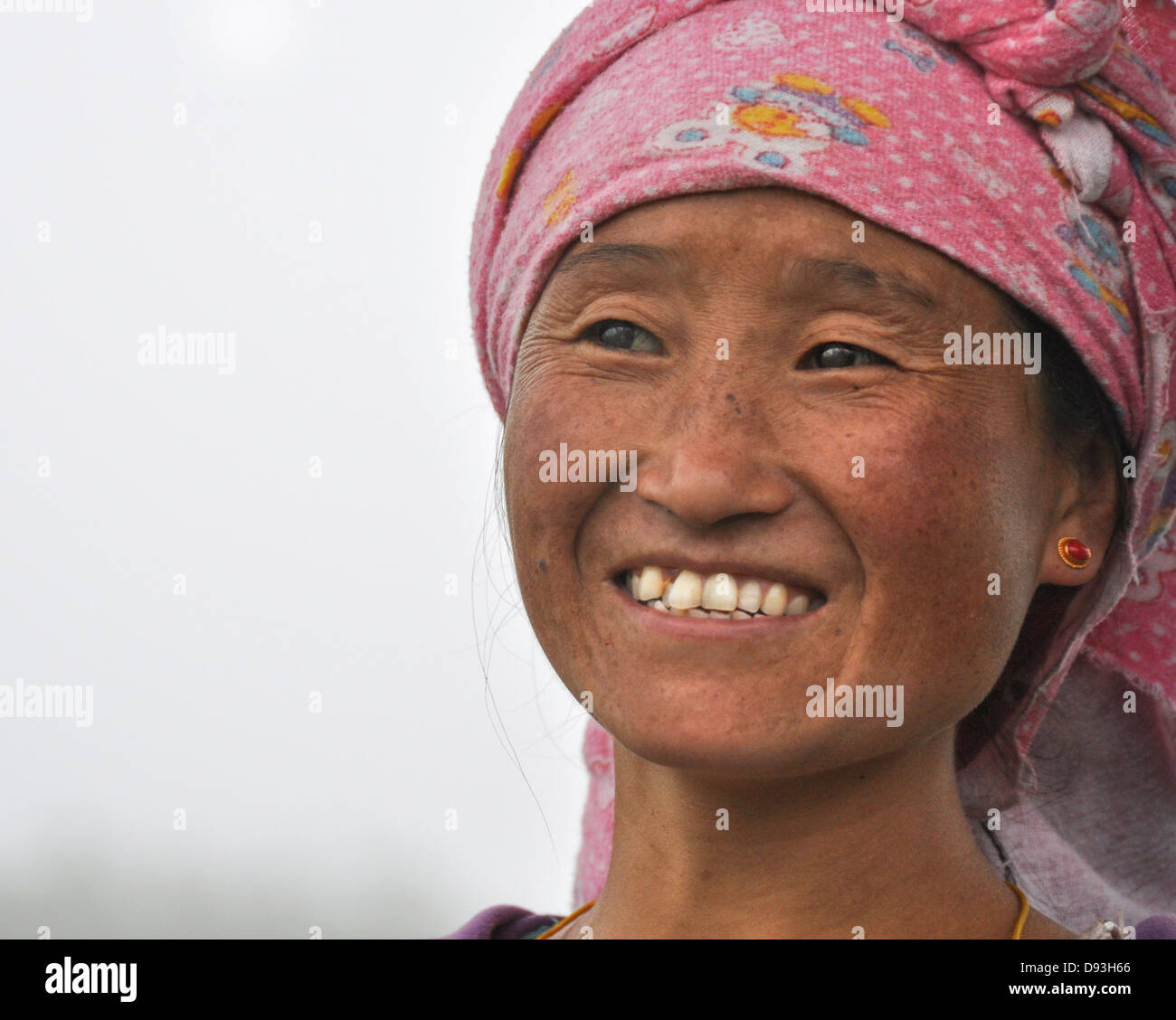 Darjeeling, West Bengal, India Portrait of a woman Stock Photo