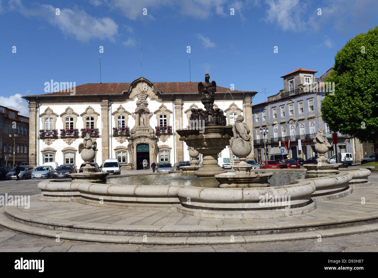 City hall building, an 18th century work and one of the best examples of the Baroque architecture in the Iberian Peninsula Braga Stock Photo