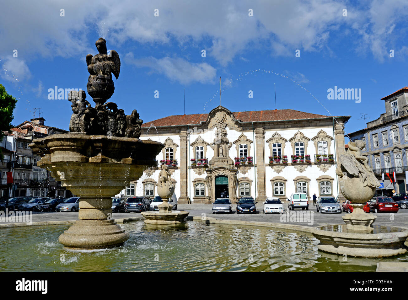 City hall building, an 18th century work and one of the best examples of the Baroque architecture in the Iberian Peninsula Braga Stock Photo