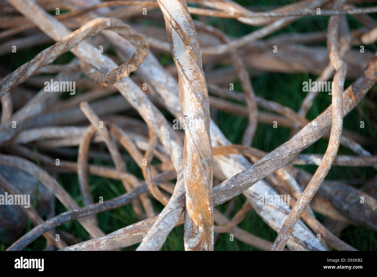 Twisted Steel ReBar Re Bar Reinforcing Bar Stock Photo Alamy