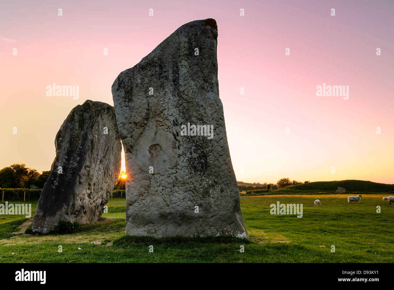Avebury June Sunset Stock Photo