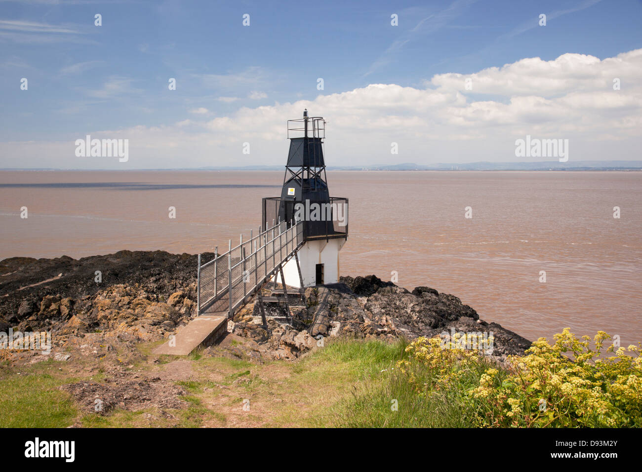 Battery Point lighthouse, Portishead, Somerset, England, UK Stock Photo