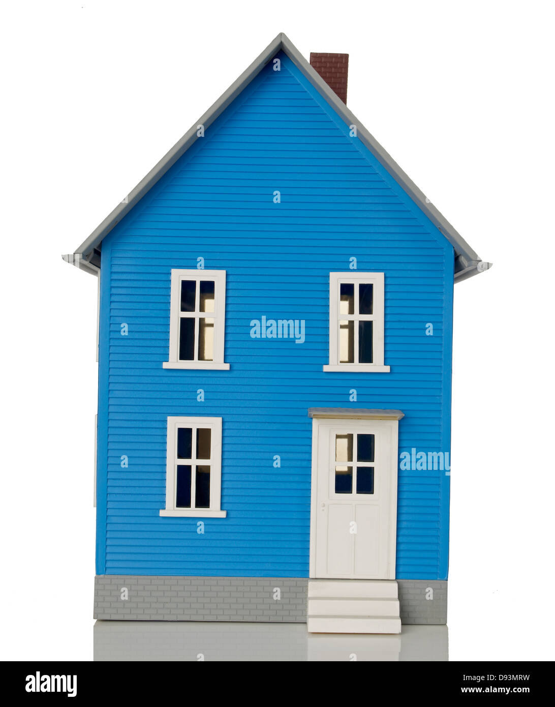 blue plastic toy house Stock Photo