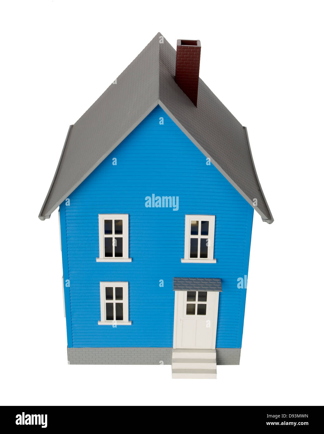 blue plastic toy house Stock Photo