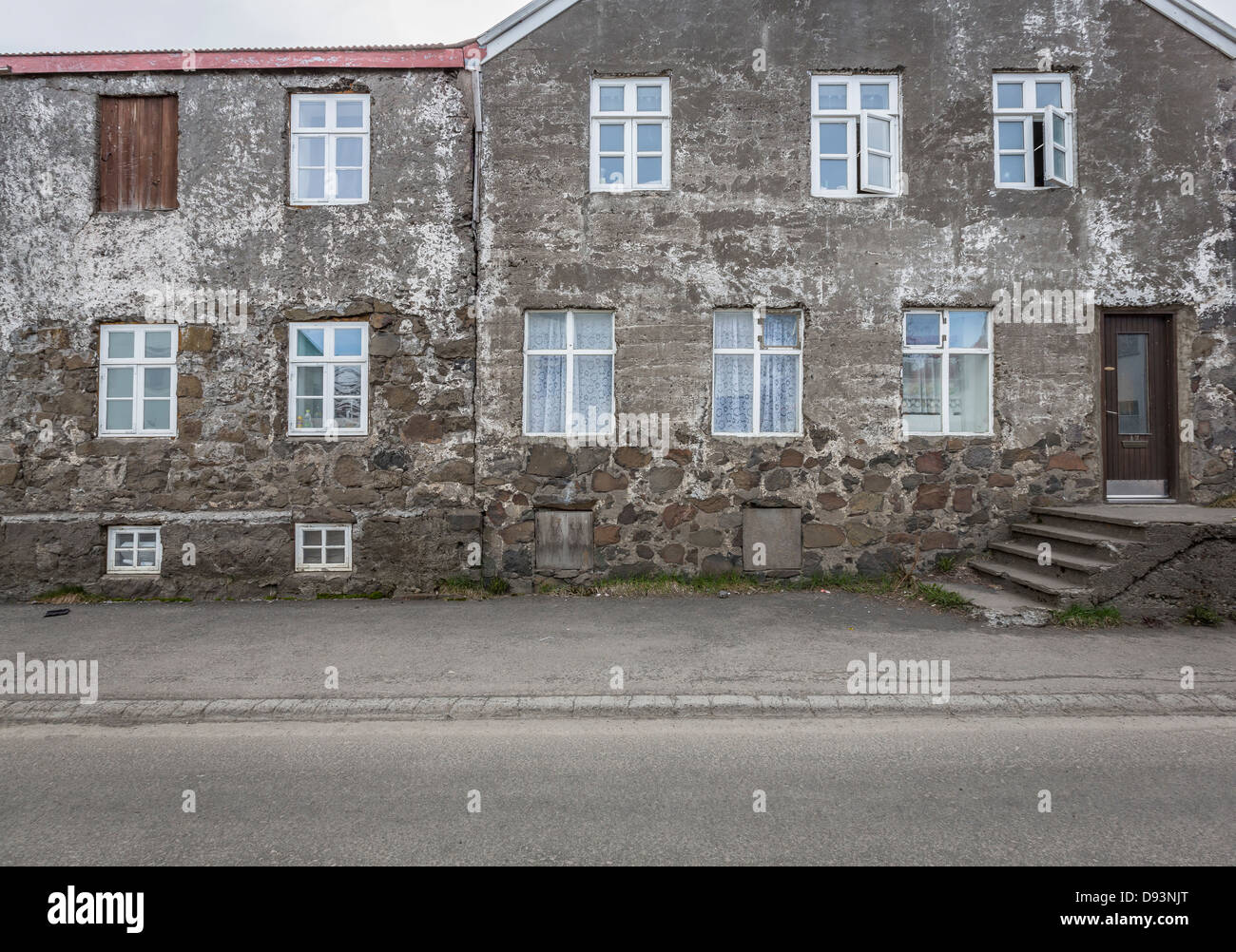 Old building in Akureyri, Northern Iceland. Stock Photo