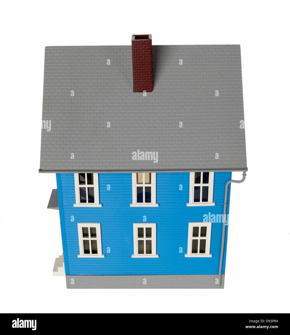 blue plastic toy house Stock Photo