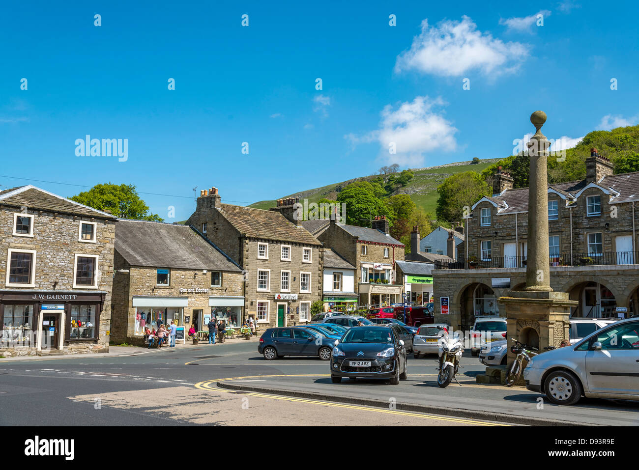 Settle town centre North Yorkshire North West England. Stock Photo