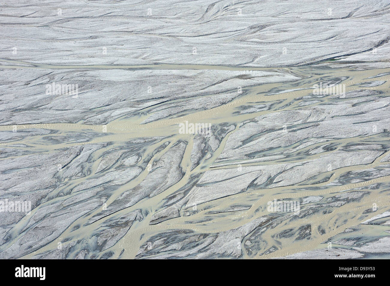 Aerial view of river with snow Stock Photo - Alamy