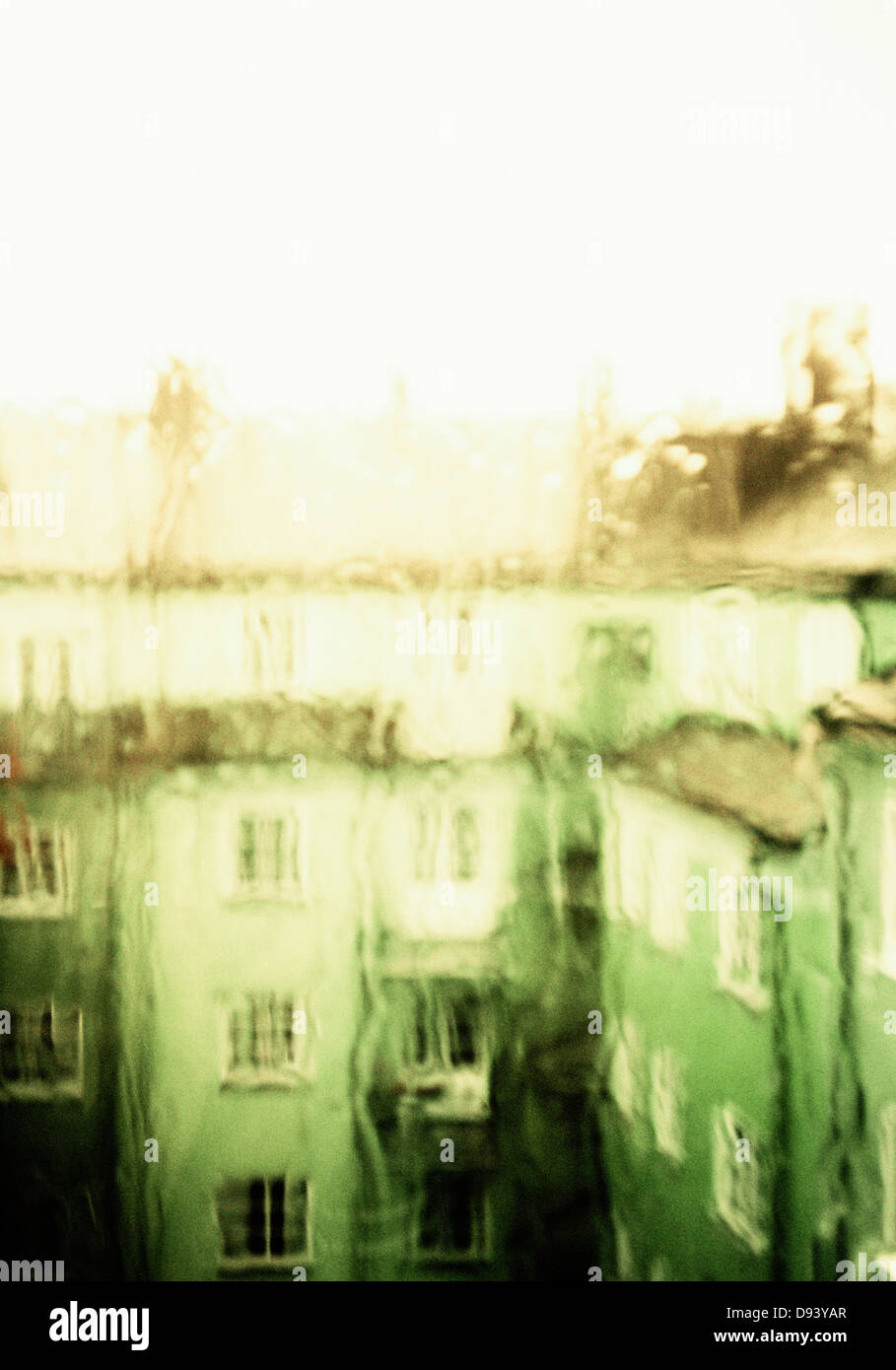 Rain falling over buildings in Stockholm, Sweden Stock Photo Alamy