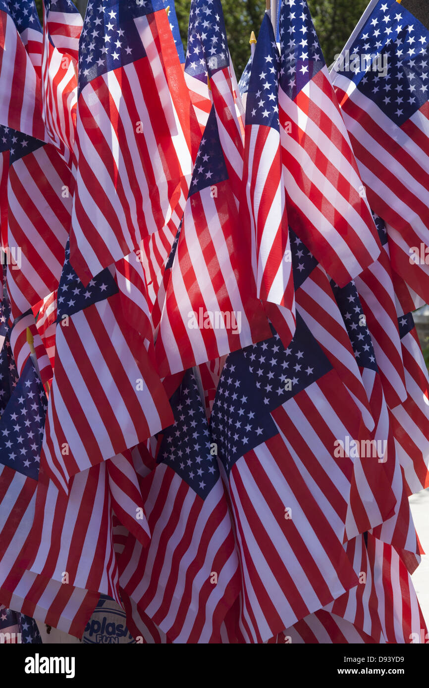 American Flags for sale at a Memorial Day Parade in Bay Ridge Brooklyn