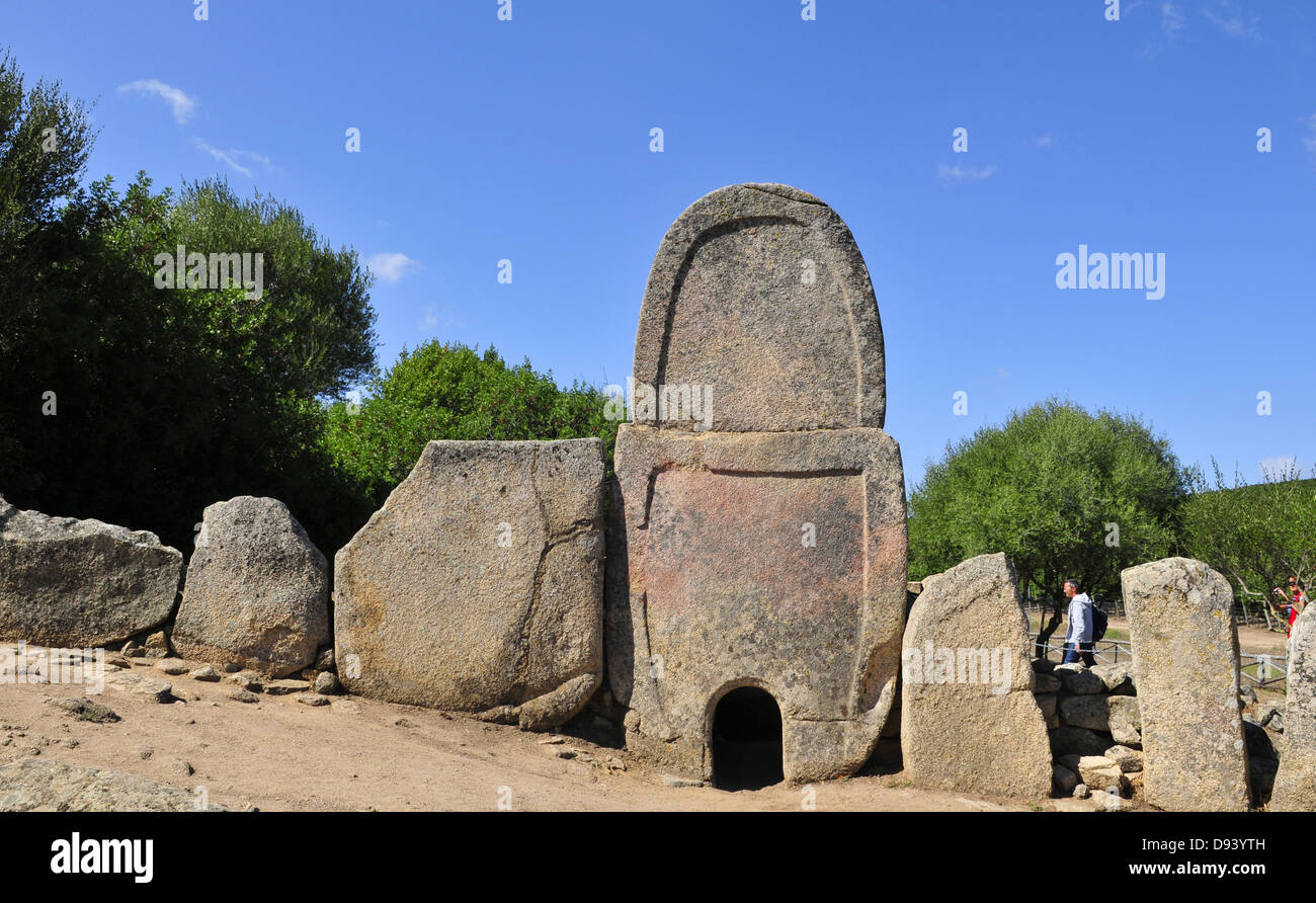 Giants' Grave Coddu Vecchiu, at Arzachena, Gallura, Sardinia, Italy Stock Photo