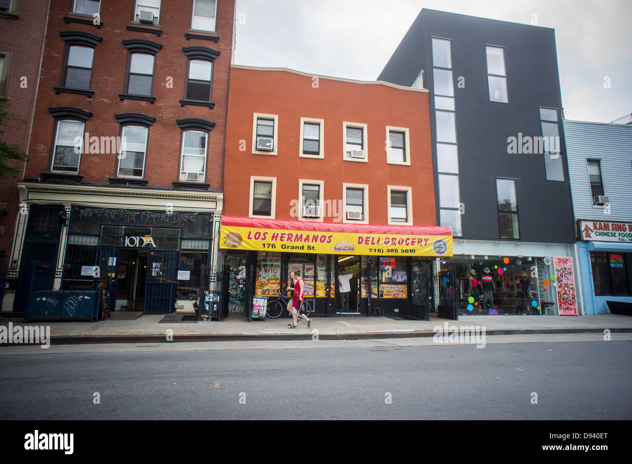Old and new in the trendy hipster Williamsburg neighborhood of Brooklyn