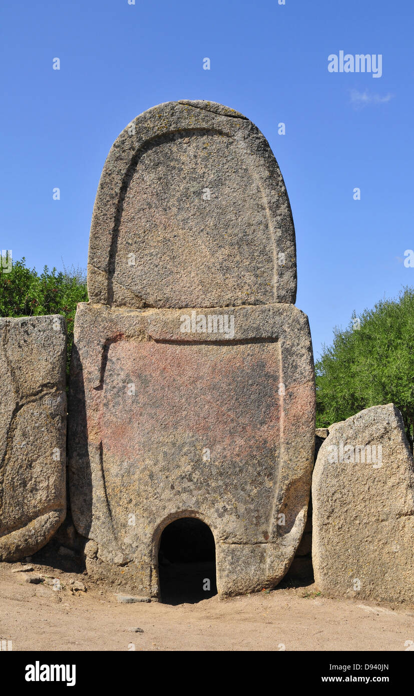 Giants' Grave Coddu Vecchiu, at Arzachena, Gallura, Sardinia, Italy Stock Photo